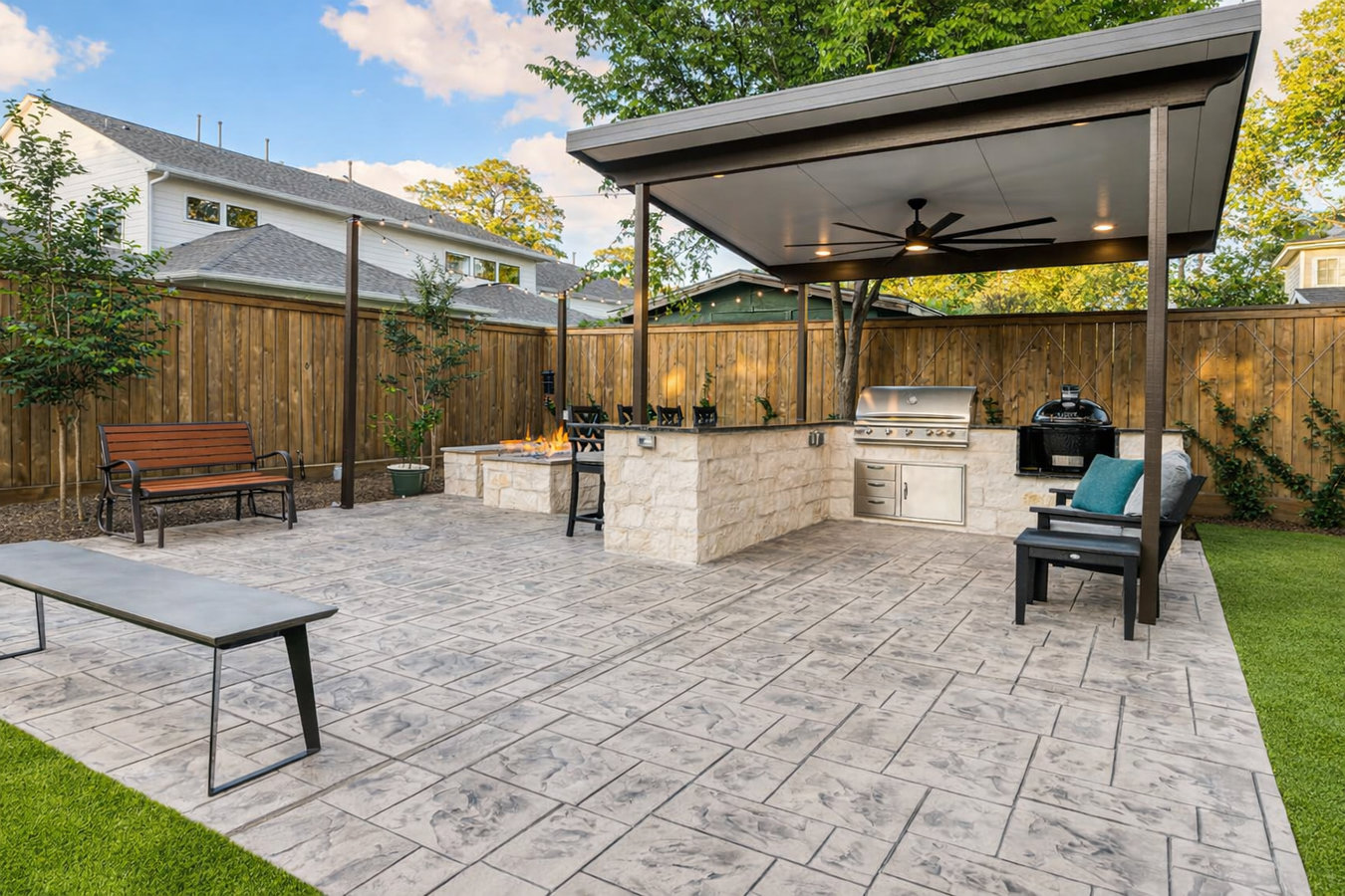 Concrete patio construction in Fontana, CA